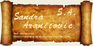 Sandra Aranitović vizit kartica